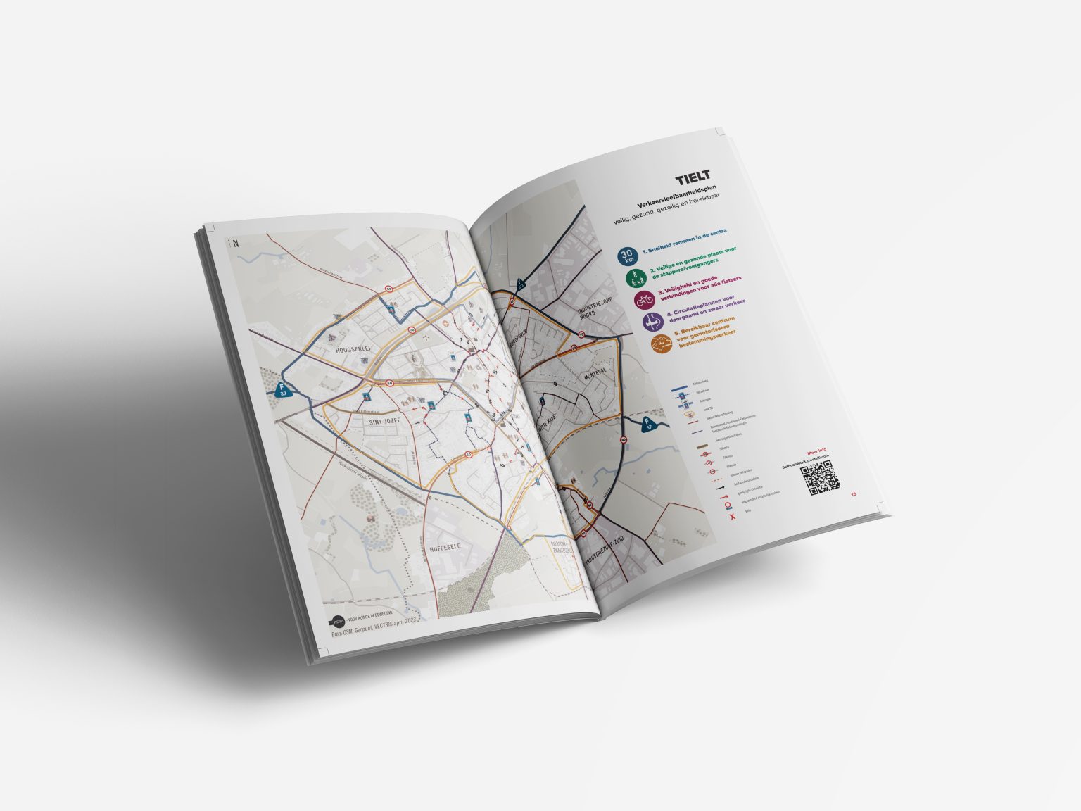 Mock-up brochure open