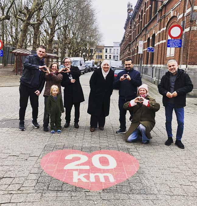 Une rue résidentielle sûre autour de la place Stuivenberg