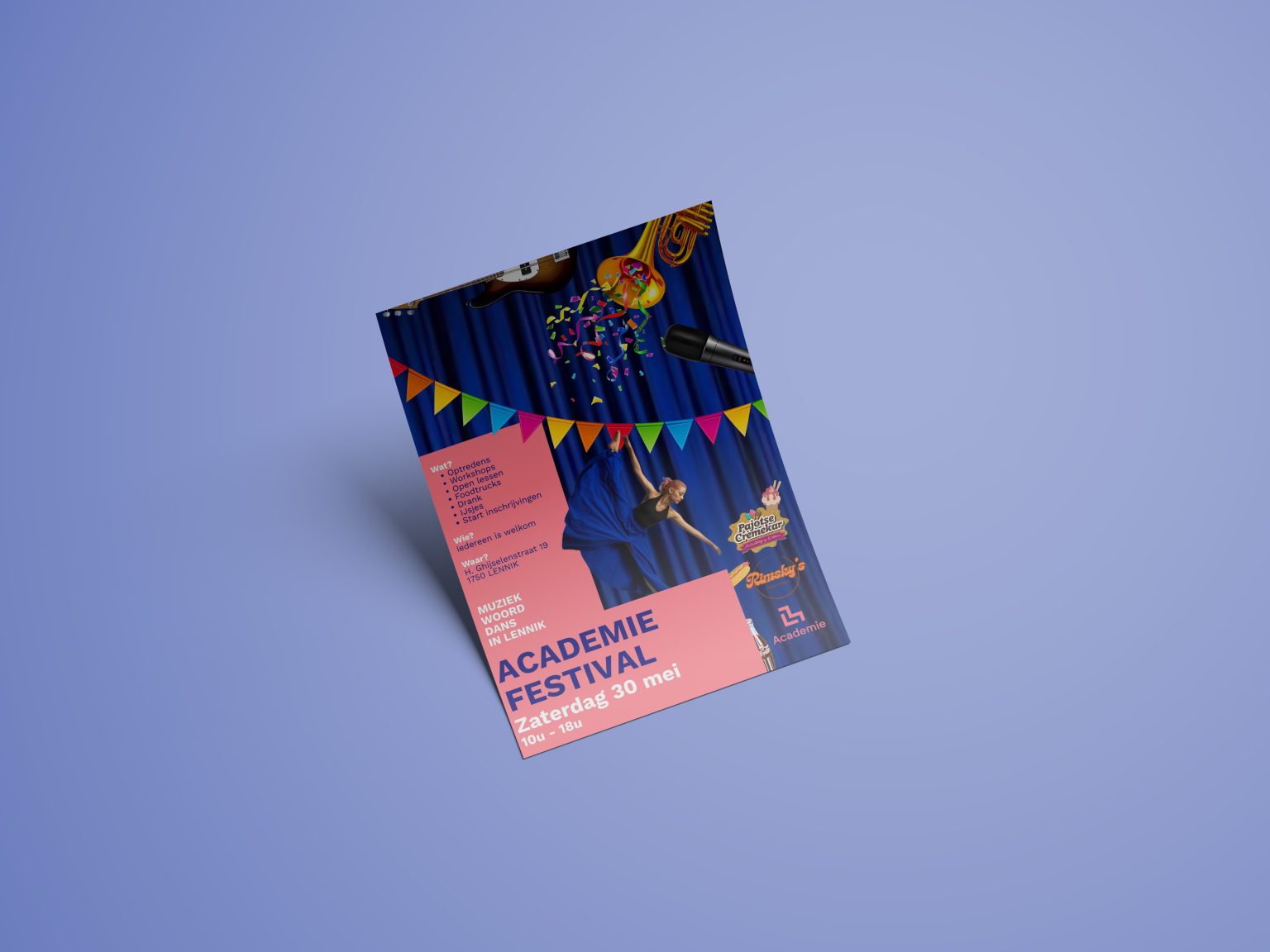Flyer academiefestival Mockup
